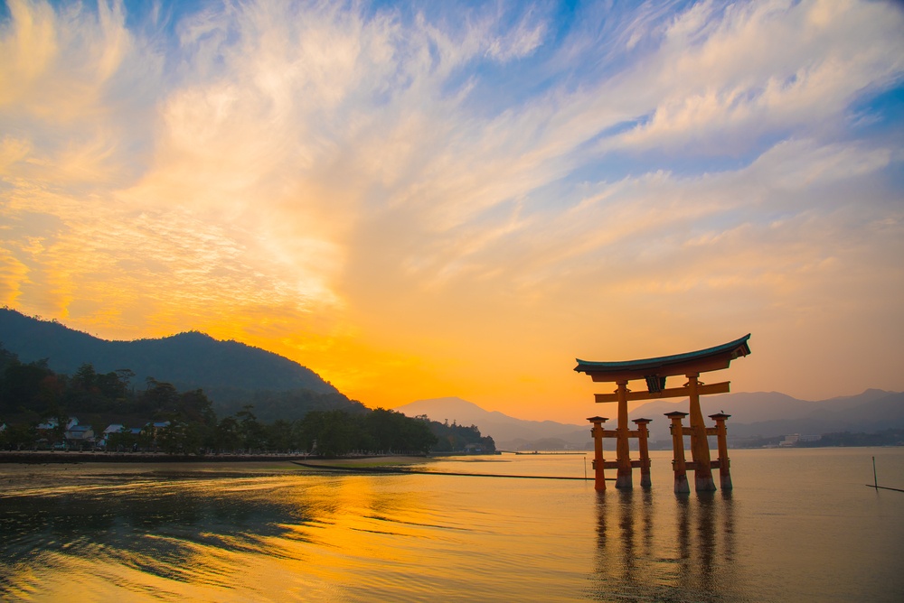 The great Torii on Miyajima island