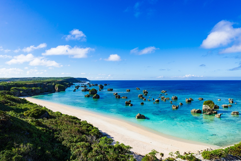 Sea, shore, seascape. Okinawa, Japan