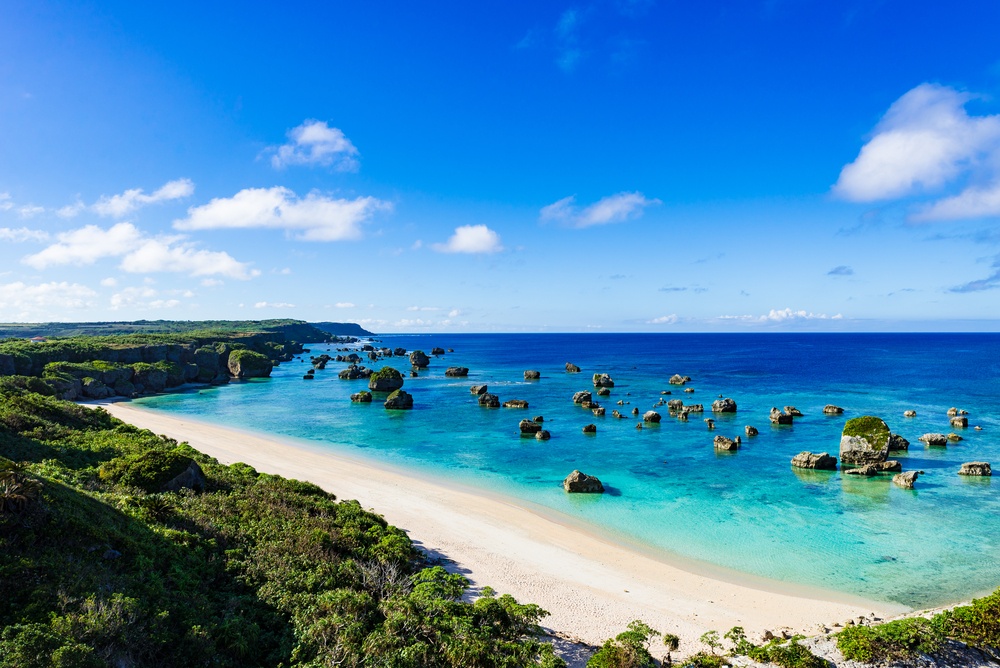 Sea, shore, seascape. Okinawa, Japan