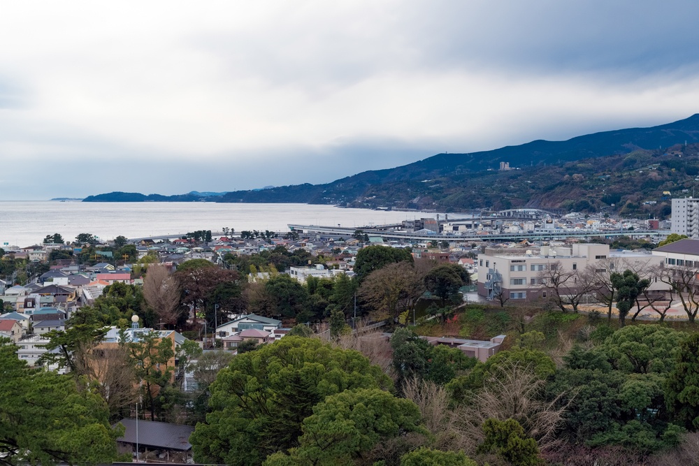 The View from Odawara Castle in Japan