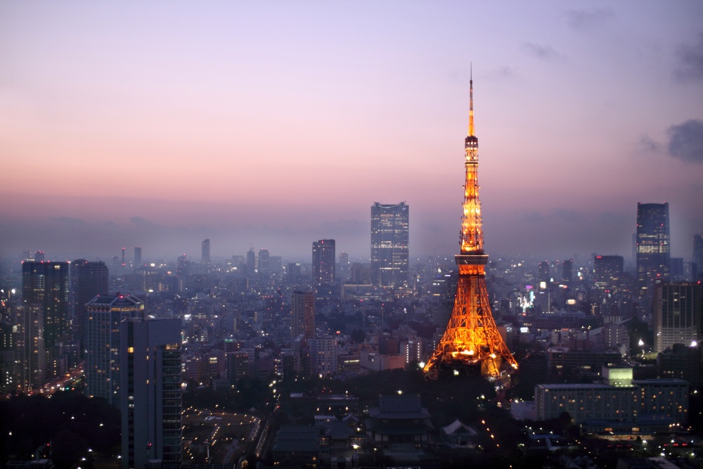 Tokyo Tower during sunset